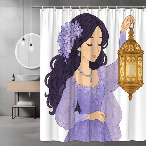 Purple princess girl lantern - purple,