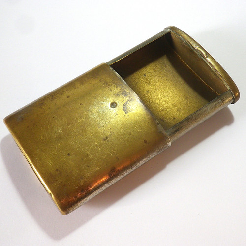 Antique brass pocket match - antique,