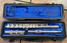 Selmer made in USA Silver plated Flute with Storage Case Used Student Model