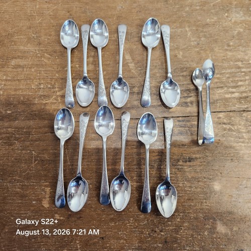 Antique set epns teaspoons - set,