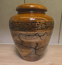Stunning Carved Wooden Urn