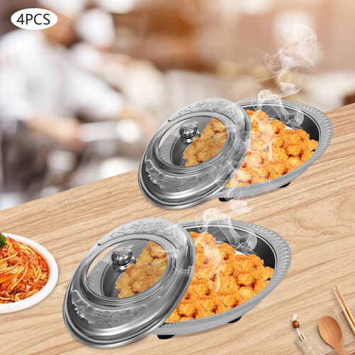 4pcs stainless steel - steel, oval