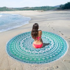 Indian roundie tapestry round - roundie,