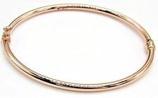 9CT ROSE GOLD BANGLE BRACELET  OVAL 9 CARAT GOLD NEW HALLMARKED HINGED OPENING