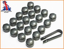 AUDI A2 A6 A7 A8 TT Q3 Q5 Q7 17mm WHEEL NUT COVERS LOCKING BOLT CAPS OEM GREY