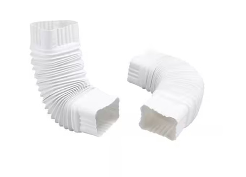 White 3x4 downspout flex - white,