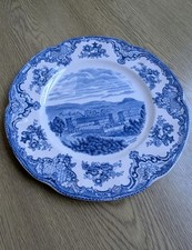 Johnson brothers Chatsworth salad/dessert/plates 8" blue & white 