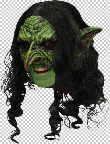 Mask head chin - mask, witch