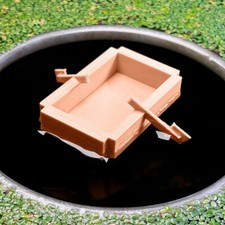 Wooden Boat Floating Tank Decor- Mining Block Video Game Inspired