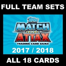 Topps Premier League Match Attax FULL TEAM BASE SETS of 18 cards 2017/18 17/18