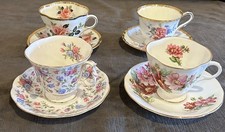 4 Vtg MISMATCHED Pink Floral