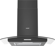 COMFEE' Canopy Cooker Hood 60Cm 60V17-60 with LED Light & Glass Chimney Hoods,