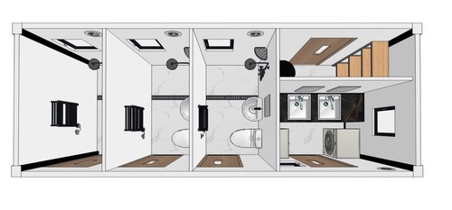 Campsite site shower - block, 3