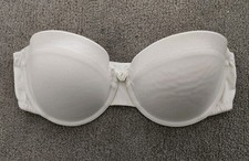 BHS cream bridal padded underwire strapless with removable straps bra 32C