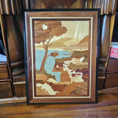Inlaid wood marquetry - inlaid,