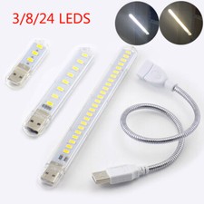 Mini LED Portable 3/8/24 LED USB Lighting Computer Mobile Power Lamp Night Ligh