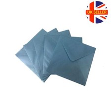 Coloured Square Envelopes Pale Blue Shimmer 110x110mm Greetings Weddings Invites