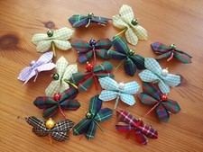 Dragonfly Hairclips/Scottish Tartan Outlander and Clan Inspired