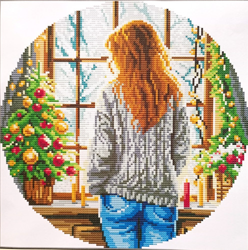 Girl the window unprinted - girl, by