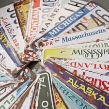 10 Pcs Assorted Replica Vintage Style License Plates, Embossed Novelty Metal ...