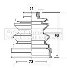 Drive shaft bellow - kit, fits