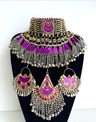 Purple afghan full jewellery - purple,