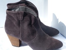 ASH JALOUSE Women's WESTERN ankle booties in dark grey/size UK7/40/£155