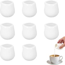 8 Pcs Small Porcelain Milk