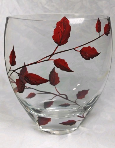 Nobile ruby leaf art glass - leaf,