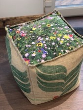 Hessian/Jute Beanbag Cubes, Recycled Coffee Sacks, Bespoke.