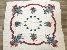  Vintage Christmas tablecloth  Scottish theme 