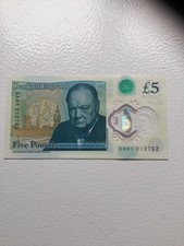 SUPERB condition AA 01 £5 circulated polymer note no: AA01 212752