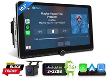 Eonon 10.1" Android 14 Double DIN Stereo Radio Car GPS SAT NAV DAB+ OBD2 CarPlay