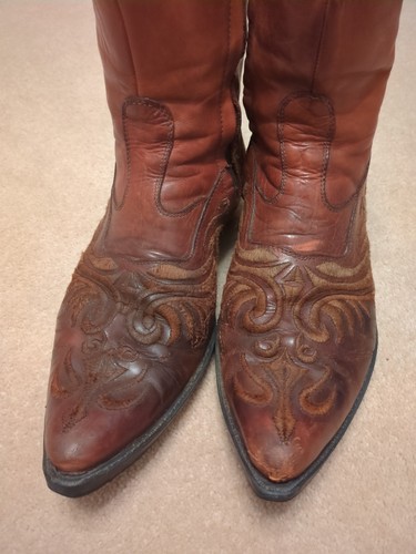 Vintage italian tooled - italian, leather