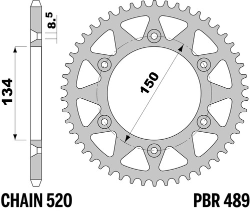 Steel crown c45 - 49, for