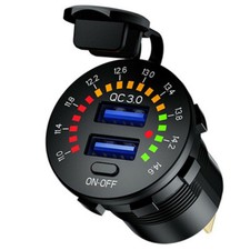 QC 3.0 Car Charger Socket Dual