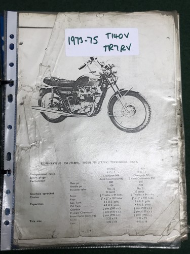 Triumph t140v tr7rv - tr7rv, 1973-75