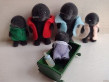 Sylvanian Families Vintage McBurrows Mole Family With Baby GUC