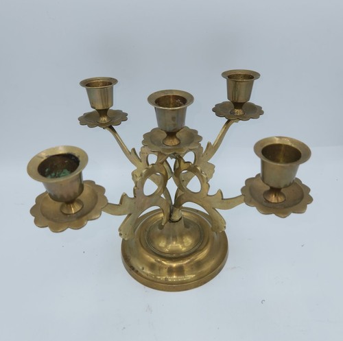 Vintage solid brass arm - vintage, 5-arm