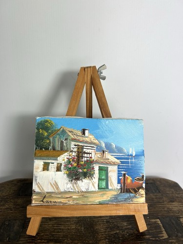Miniature vintage oil painting - miniature,