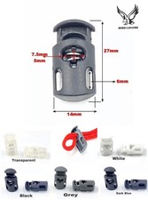 QUALITY SINGLE HOLE SPRING LOADED PLASTIC TOGGLE STOPPER CORD 2 PC TO 500 PCS