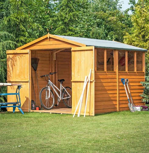 12x8 wooden garden shed apex - garden,