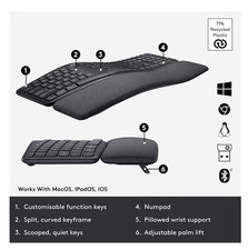 Logitech ERGO K860 (920010107) Wireless Keyboard
