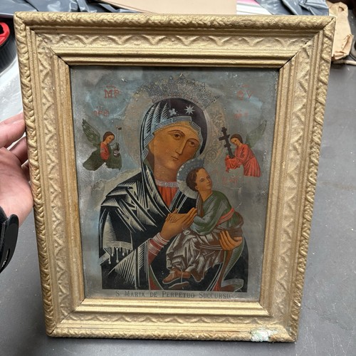 Vintage religious icon print - vintage,