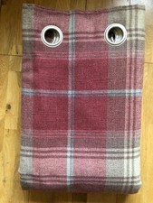 NEXT Stirling Red Woven Check SUPER THERMAL Eyelet SINGLE / DOOR CURTAIN 53x90"