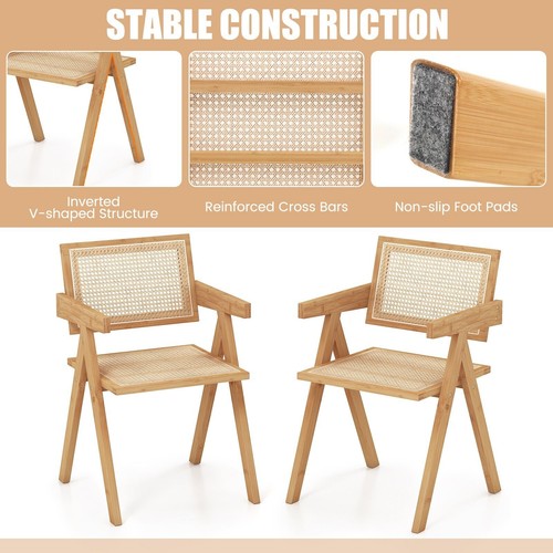 Set modern rattan accent - 2,