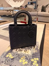 Lady Dior medium matte navy
