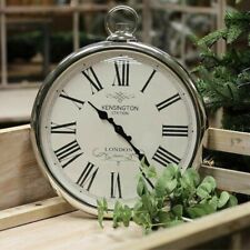 Silver Pocket Watch Wall Clock