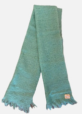 Vintage All Mohair Pile Scarf Shawl,Scotland, Sea Green, Comfy, Warm, Winter,
