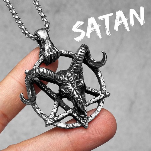 Silver gothic baphomet - silver,